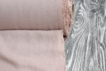 Medium Weight linen with Viscose Stone Washed light powder