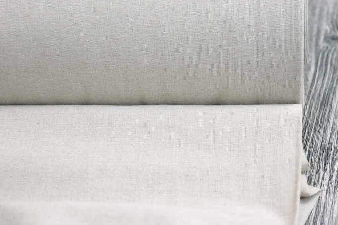 Linen cotton 260 cm Linen Fabric Stone Washed gray undyed