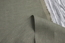 Medium Weight Linen grey-green khaki 