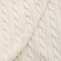 Italian knitted creamy woollen knitted fabric