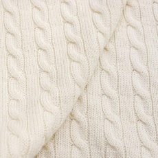 Italian knitted creamy woollen knitted fabric