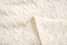 Italian knitted creamy woollen knitted fabric