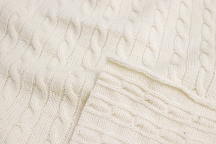 Italian knitted creamy woollen knitted fabric