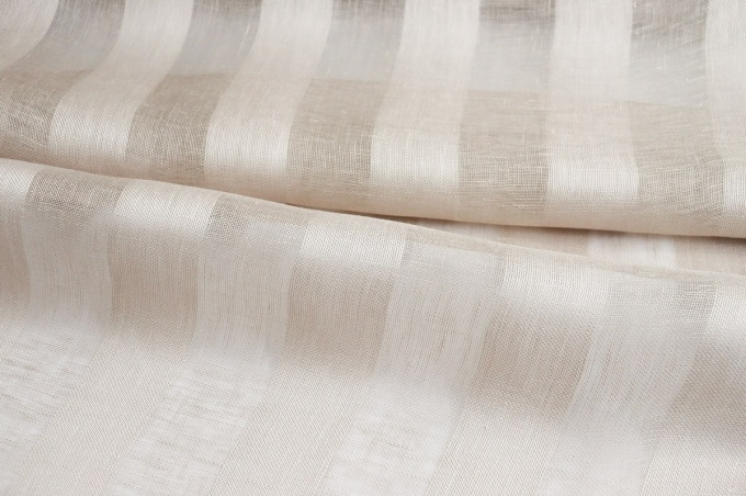 Linen Sheer Drapery Fabric latte