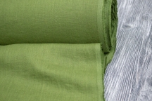 Medium Weight Linen Stone Washed spring greens