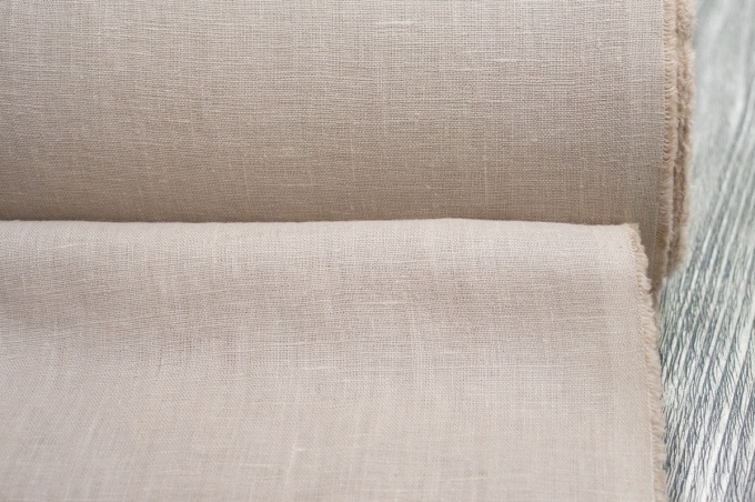 Medium Weight Linen Stone Washed beige-cream