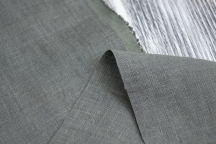 Medium Weight Linen Stone Washed charcoal grey