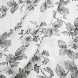 Linen Apple orchard Fabric