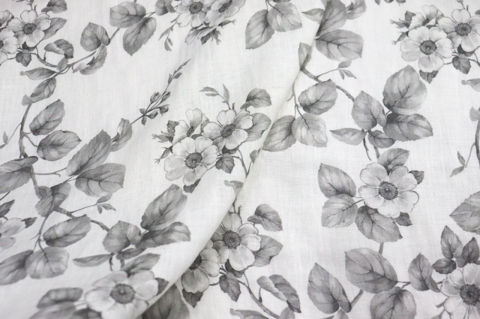 Linen Apple orchard Fabric