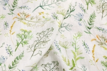 Linen Floral Fabric wildflowers