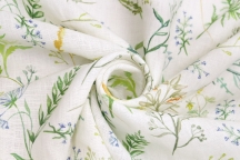 Linen Floral Fabric wildflowers