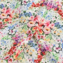 Blumarine Итальянский костюмно-плательный хлопок-пике акварель