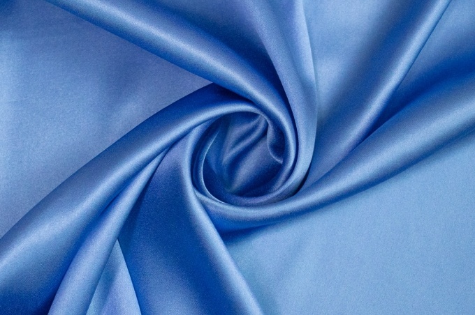 La Perla Natural silk satin with elastane blue