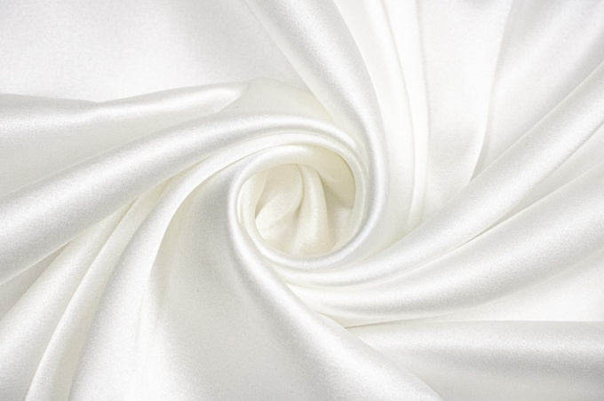 La Perla Natural silk satin with elastane in white milky colour