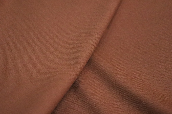 Italian viscose jersey-jersey terracotta knitted fabric