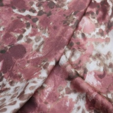 Italian dress viscose-satin stylised leopard