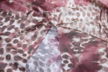 Italian dress viscose-satin stylised leopard