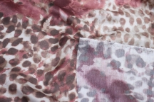 Italian dress viscose-satin stylised leopard