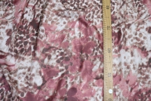 Italian dress viscose-satin stylised leopard
