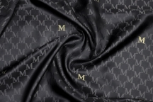 Вискозная подкладочная ткань черно-серый Missoni