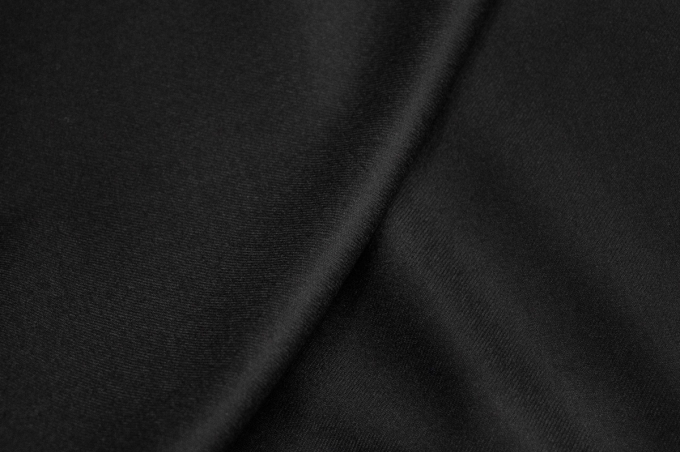 Итальянская костюмная шерсть-фланель черный