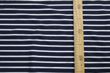 Knitwear french terry double thread blue, white stripe