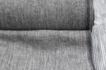 Medium Weight Linen Stone Washed dark gray melange