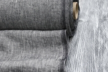 Medium Weight Linen Stone Washed dark gray melange