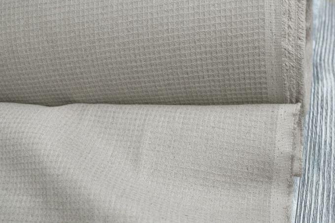 Linen Towel, Plaid Fabric natural grey