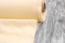 Linen with viscose dress crème brûlée with crumpled effect