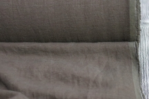 Creamy grey dress linen with viscose with crinkle effect