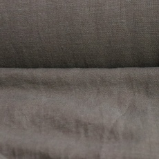 Creamy grey dress linen with viscose with crinkle effect