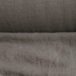 Creamy grey dress linen with viscose with crinkle effect