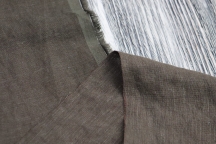 Creamy grey dress linen with viscose with crinkle effect