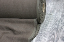 Creamy grey dress linen with viscose with crinkle effect