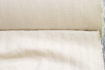 Creamy grey dress linen with viscose with crinkle effect