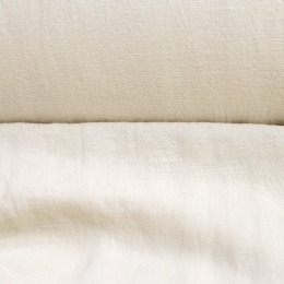 Creamy grey dress linen with viscose with crinkle effect