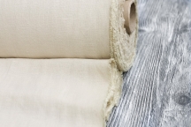 Creamy grey dress linen with viscose with crinkle effect