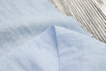 Medium Weight linen with Viscose Stone Washed pastel blue
