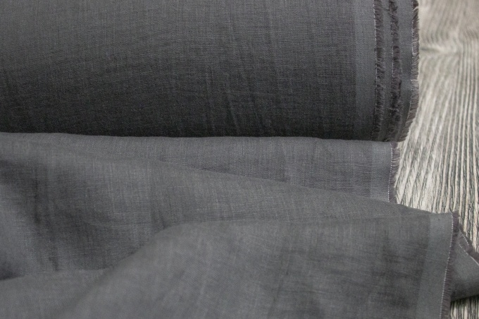 Medium Weight Linen Stone Washed dark gray graphite