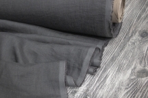 Medium Weight Linen Stone Washed dark gray graphite