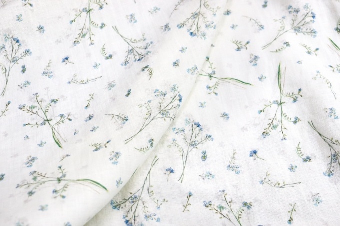 Linen Floral Fabric 4c33