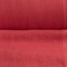 Medium Weight linen Stone Washed Classic red
