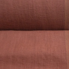 Medium Weight linen Stone Washed terracotta-coloured