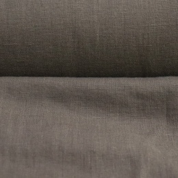 Medium Weight linen Stone Washed grey-brown