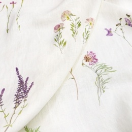 Linen coloured floristry Fabric 