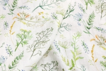 Linen Floral Fabric wildflowers