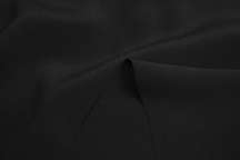 Natural silk crepe silk crepe with elastane black