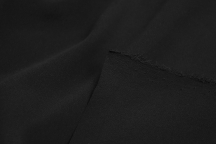 Natural silk crepe silk crepe with elastane black