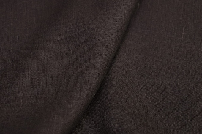 Лён портьерный декоративный 150 см темно-коричневый 09С52